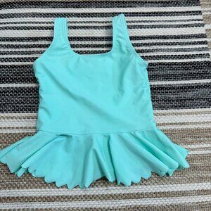 Hanna Andersson Girls Swimsuit Top Flared Ruffle Hem Swimwear Size 100/US 4